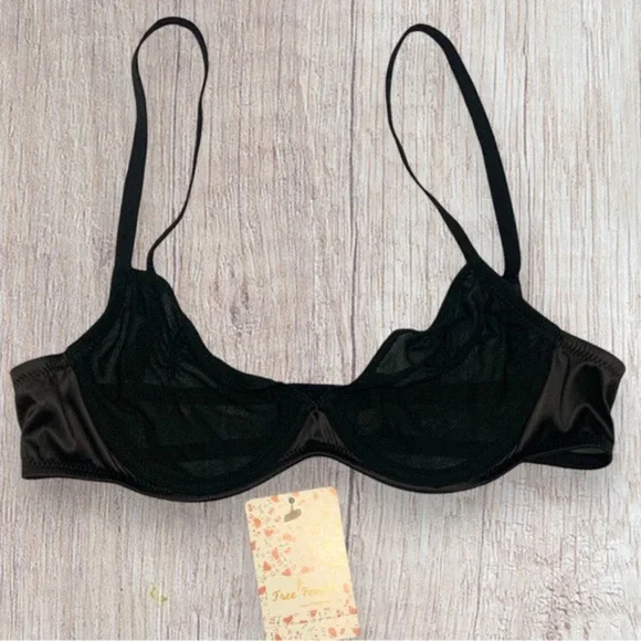 NWT Free People Heartthrob Underwire Bra Black XS - Picture 6 of 12